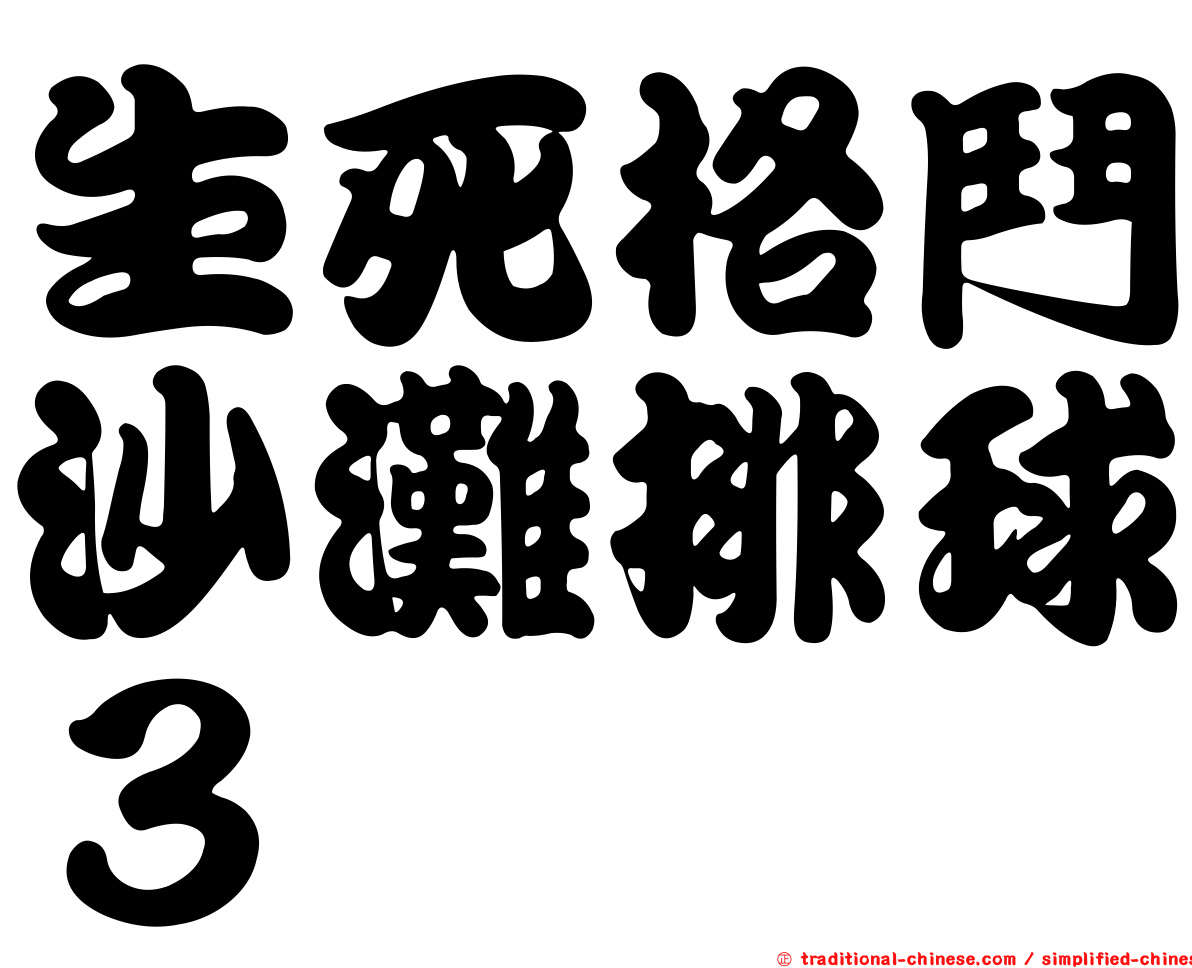 生死格鬥沙灘排球３