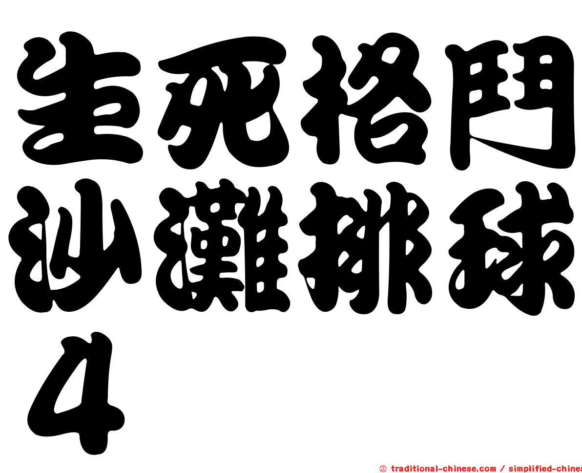 生死格鬥沙灘排球４