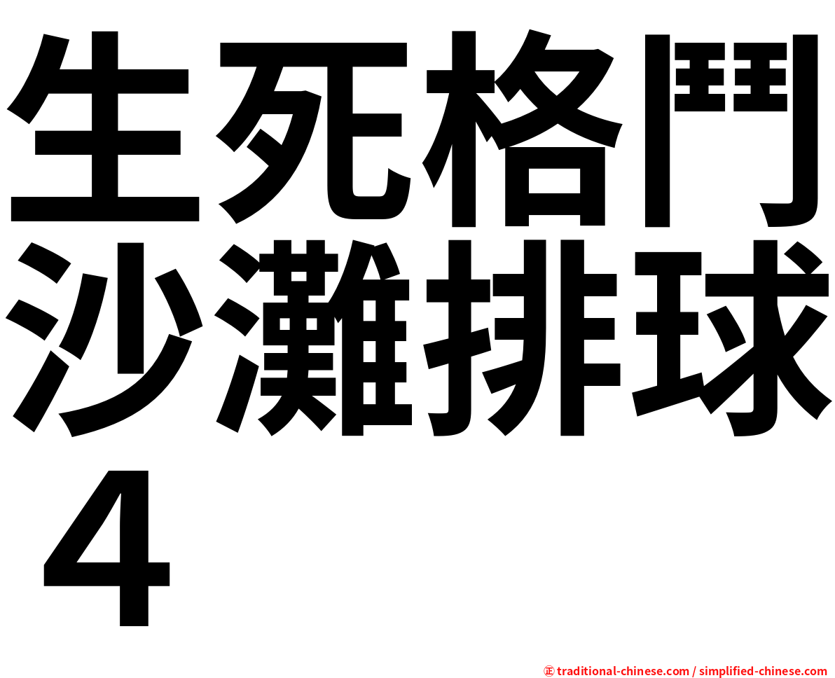 生死格鬥沙灘排球４