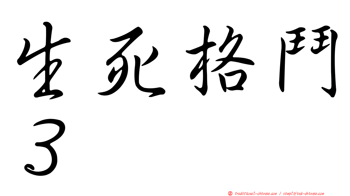 生死格鬥３
