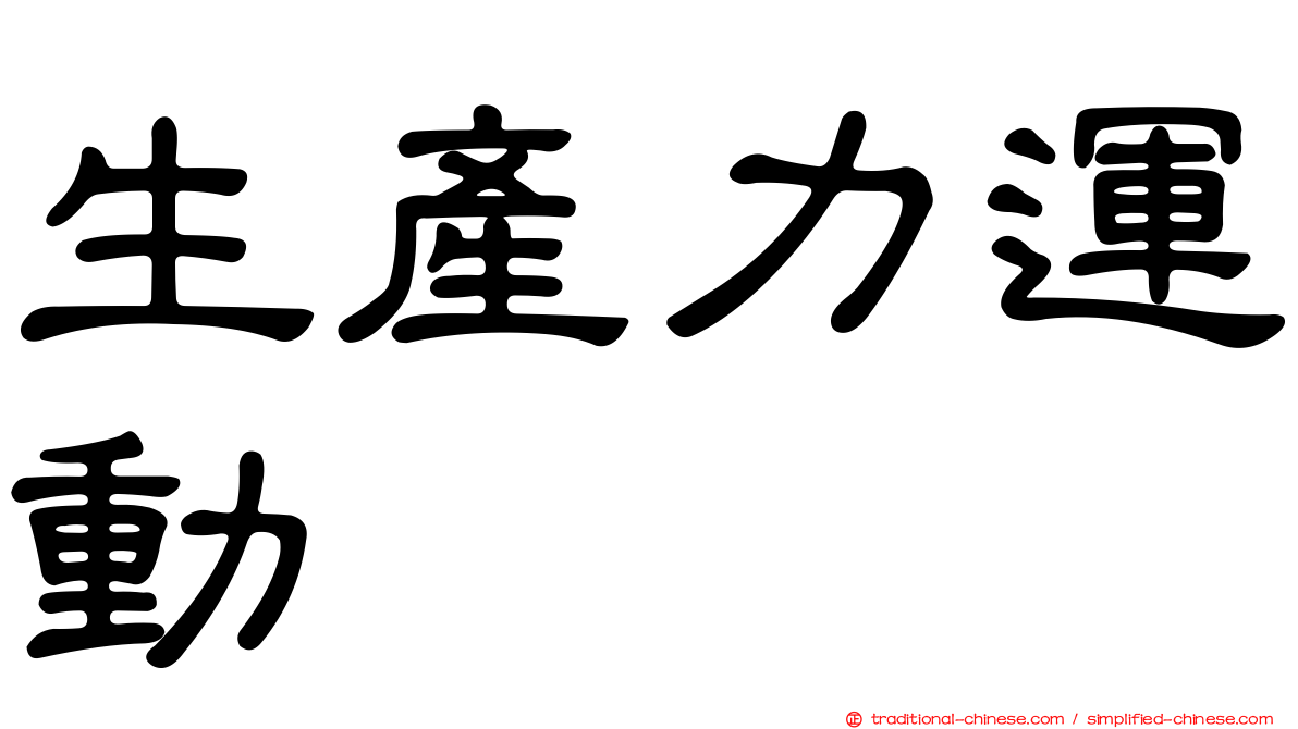 生產力運動
