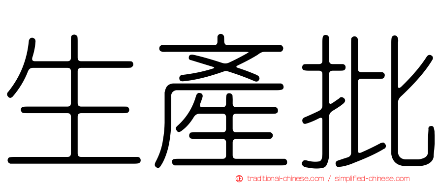 生產批