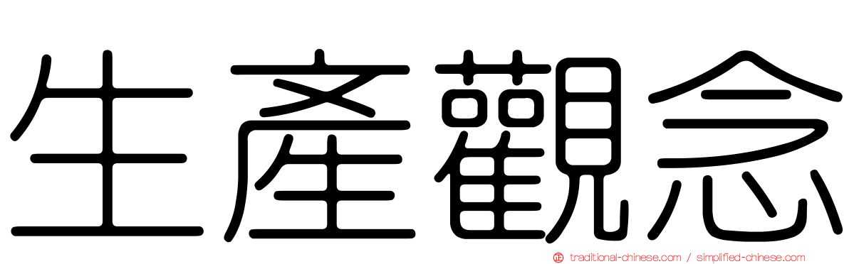生產觀念