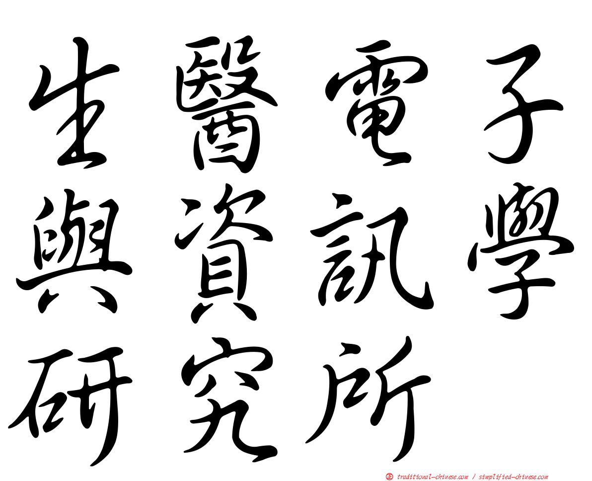 生醫電子與資訊學研究所