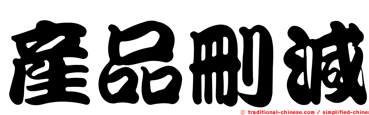 產品刪減