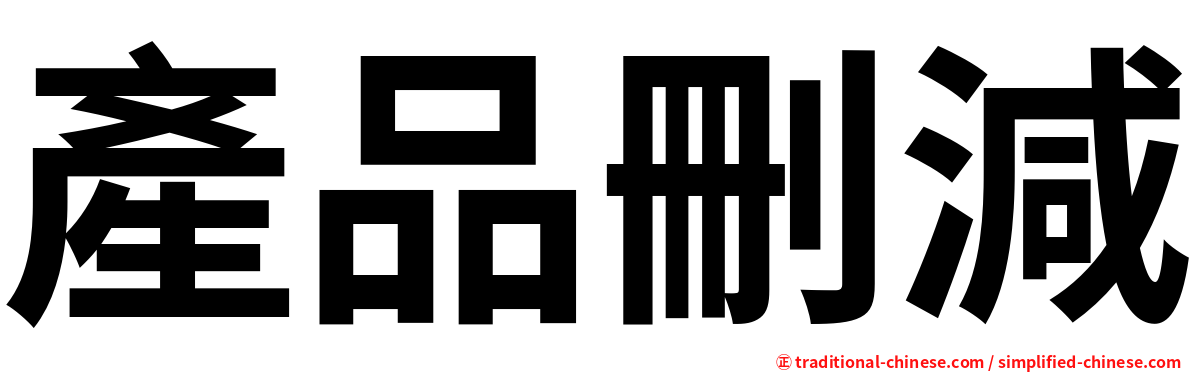 產品刪減