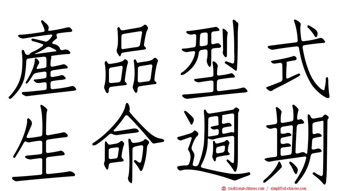 產品型式生命週期