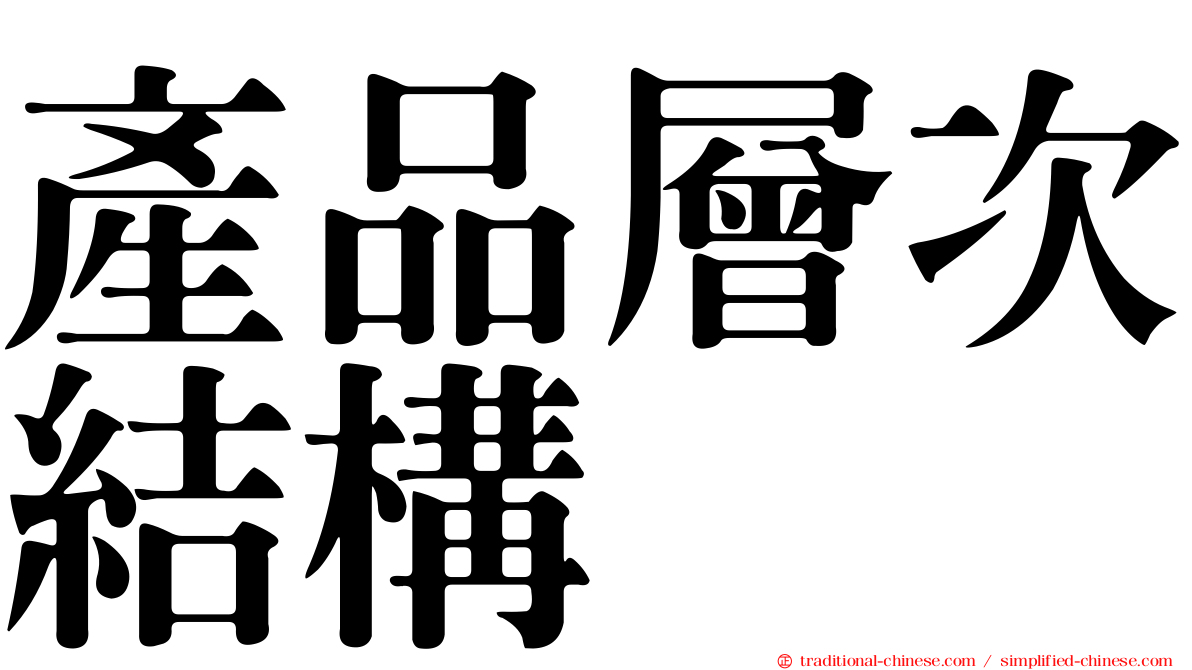 產品層次結構