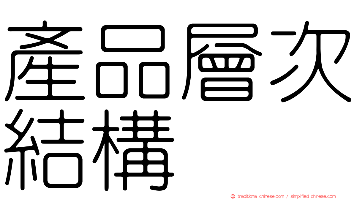 產品層次結構