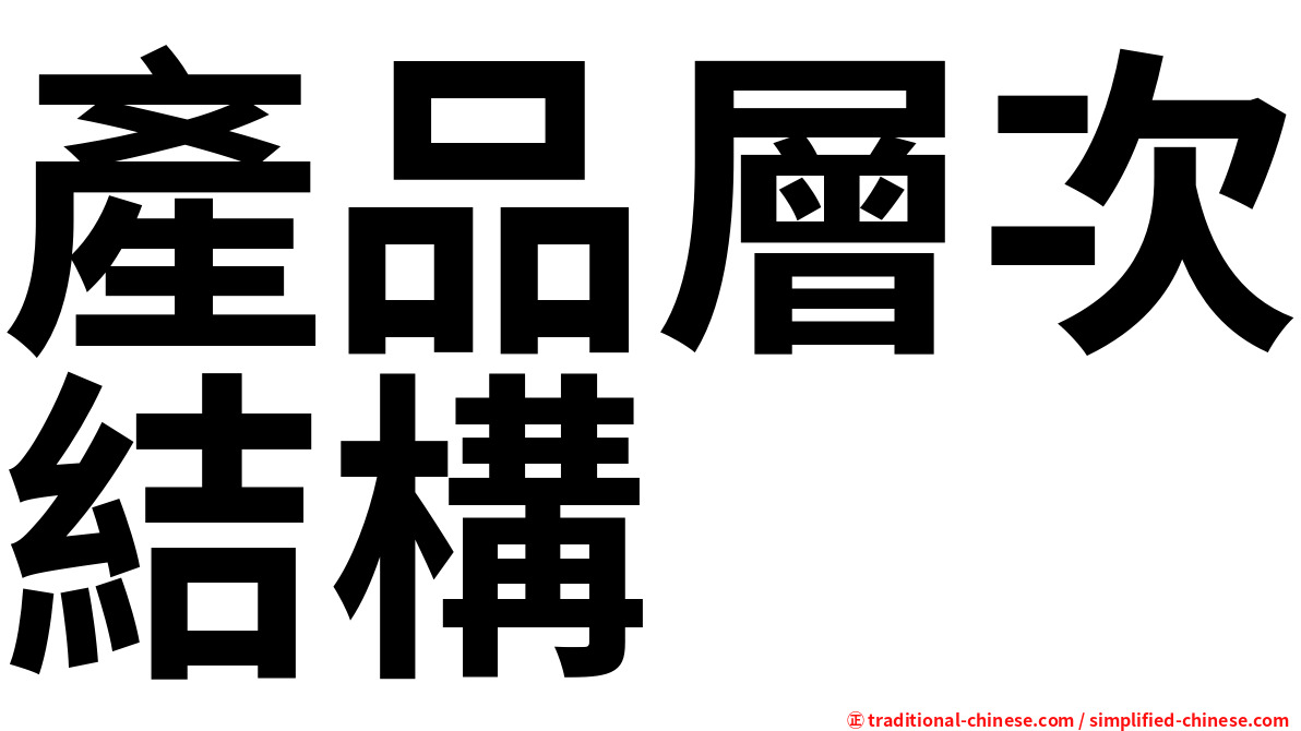 產品層次結構