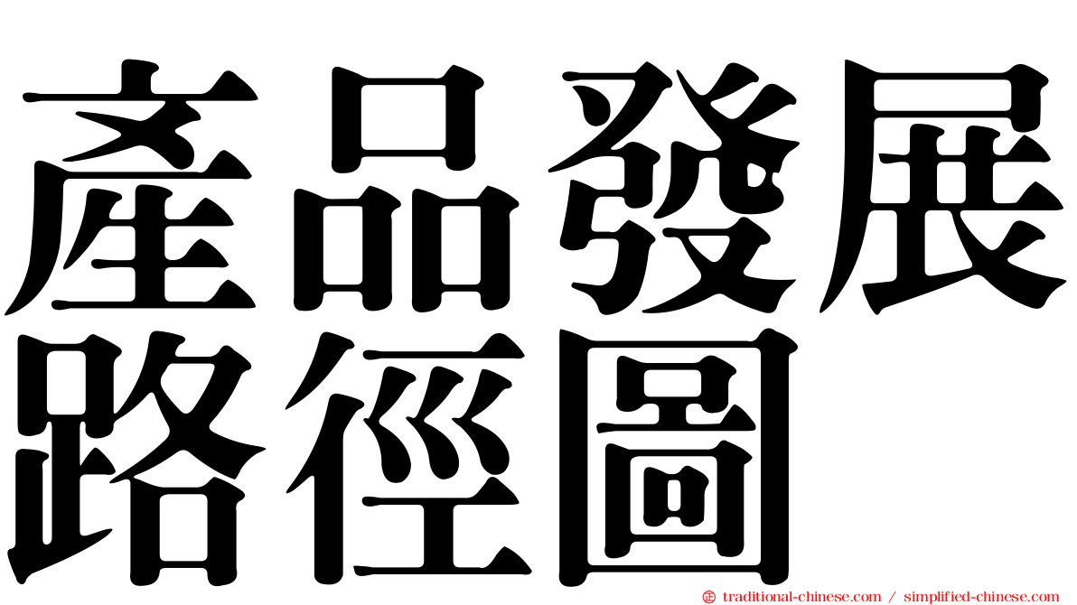 產品發展路徑圖