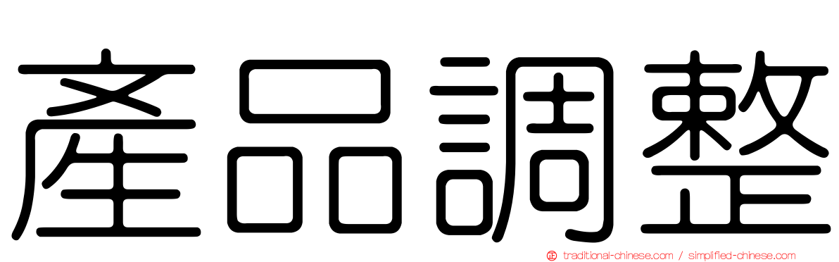 產品調整