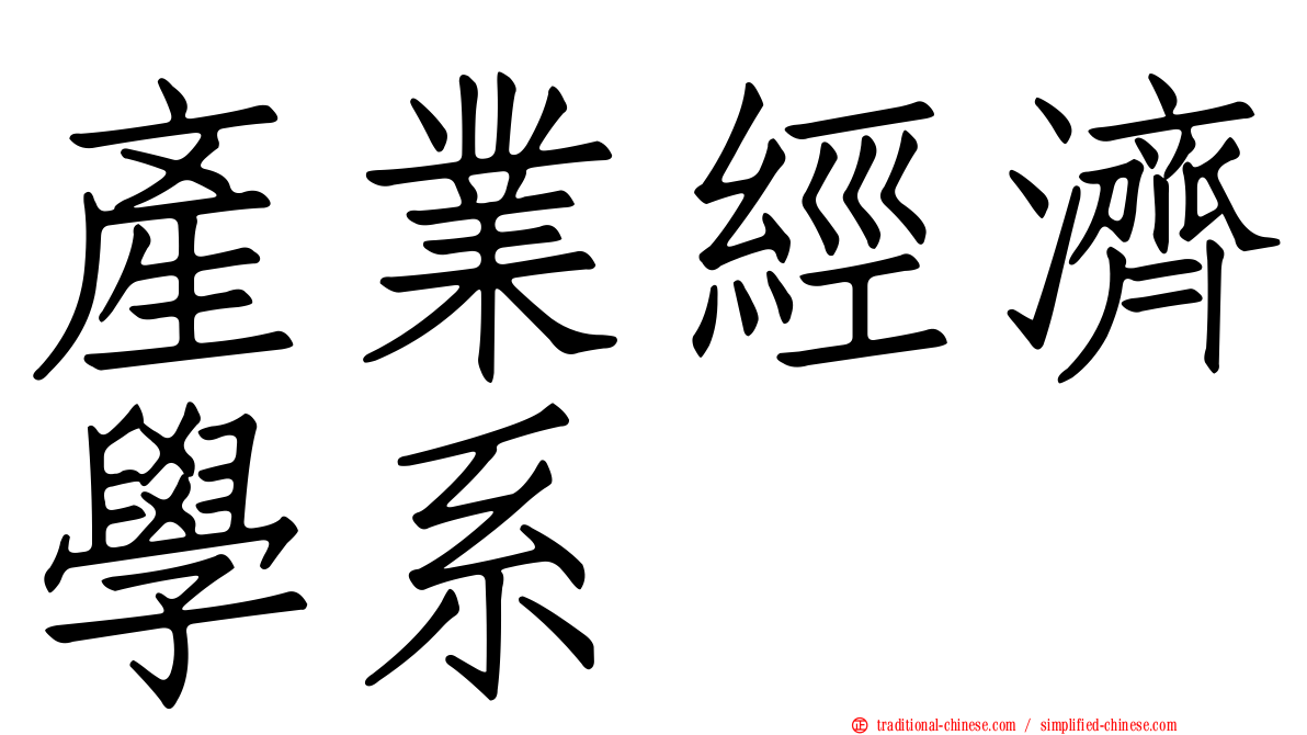 產業經濟學系