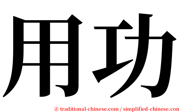 用功 serif font