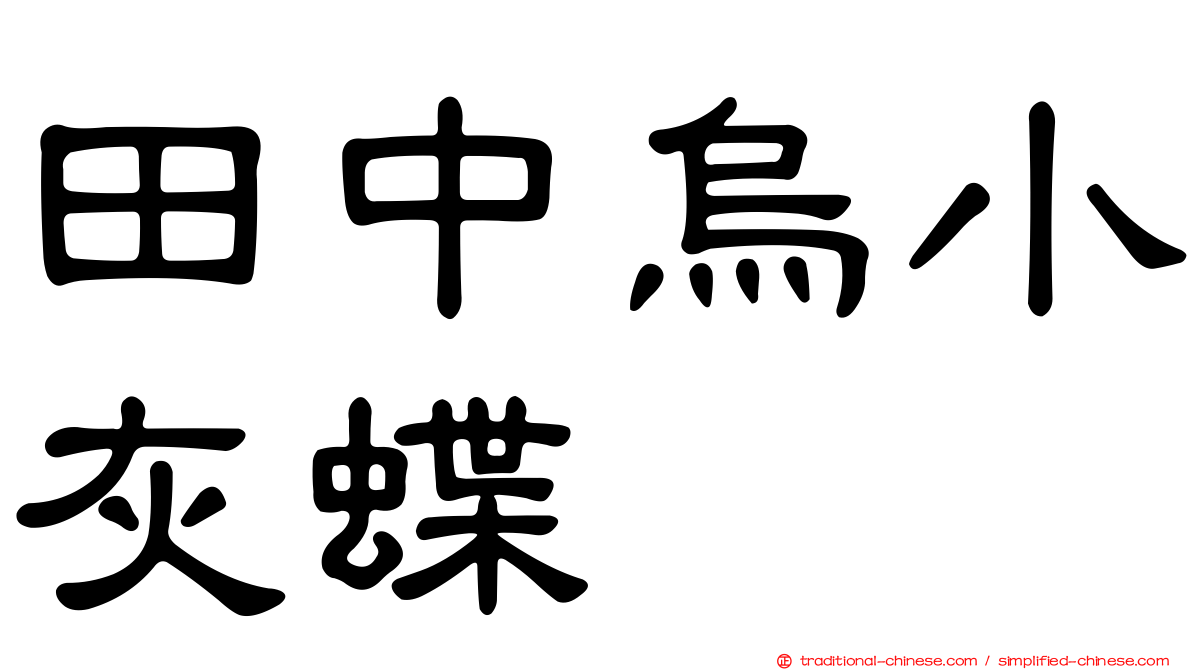 田中烏小灰蝶