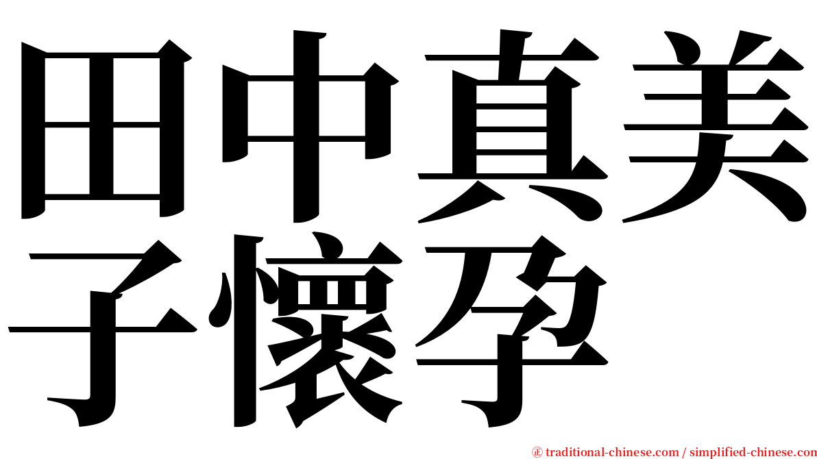 田中真美子懷孕 serif font