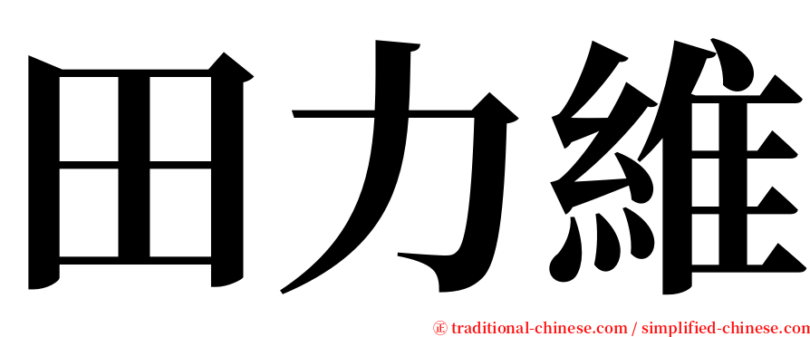 田力維 serif font