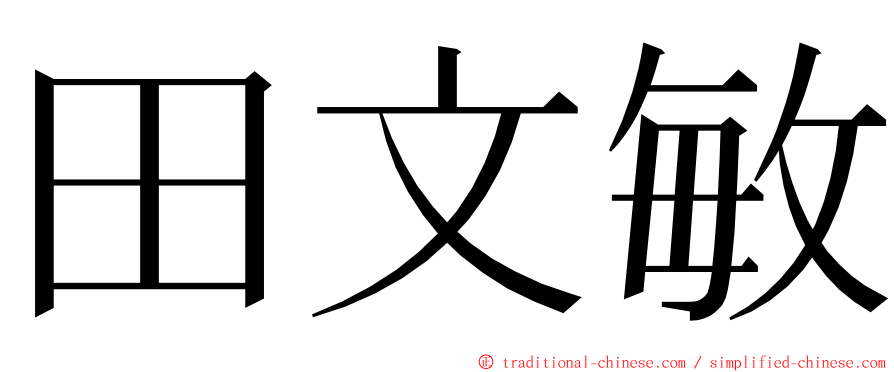 田文敏 ming font