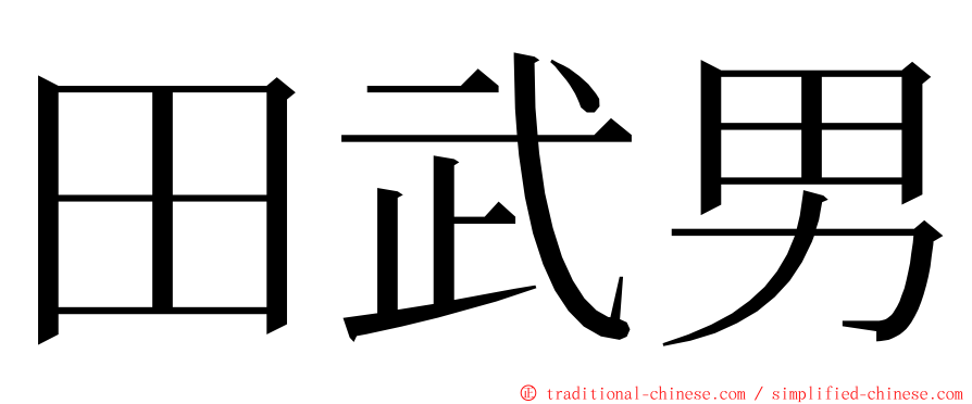 田武男 ming font