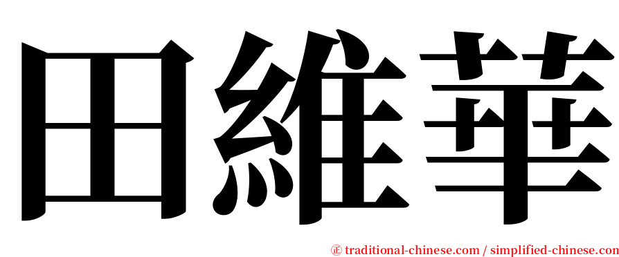 田維華 serif font