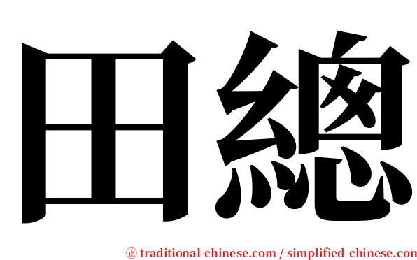 田總 serif font