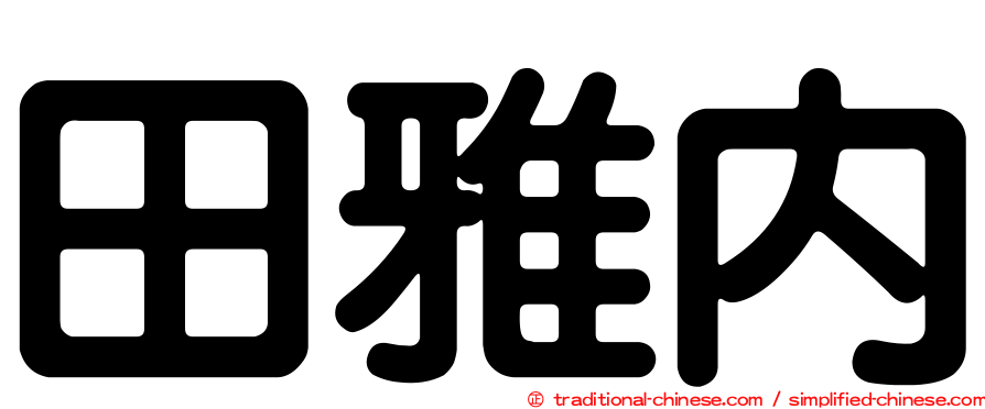 田雅內