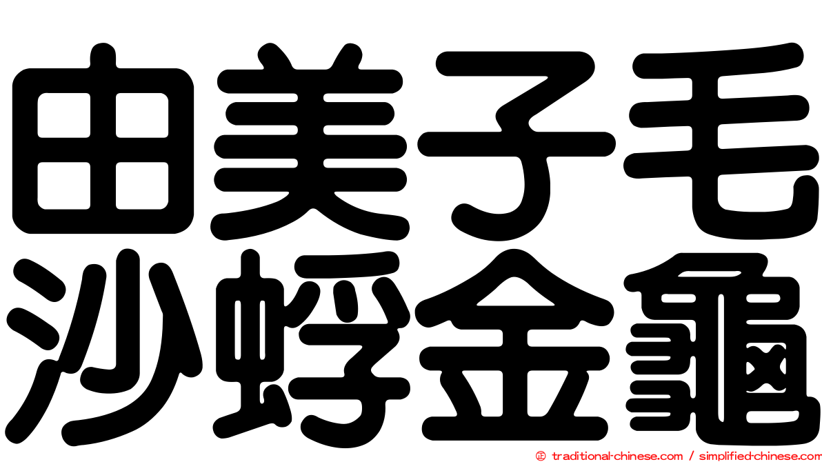 由美子毛沙蜉金龜