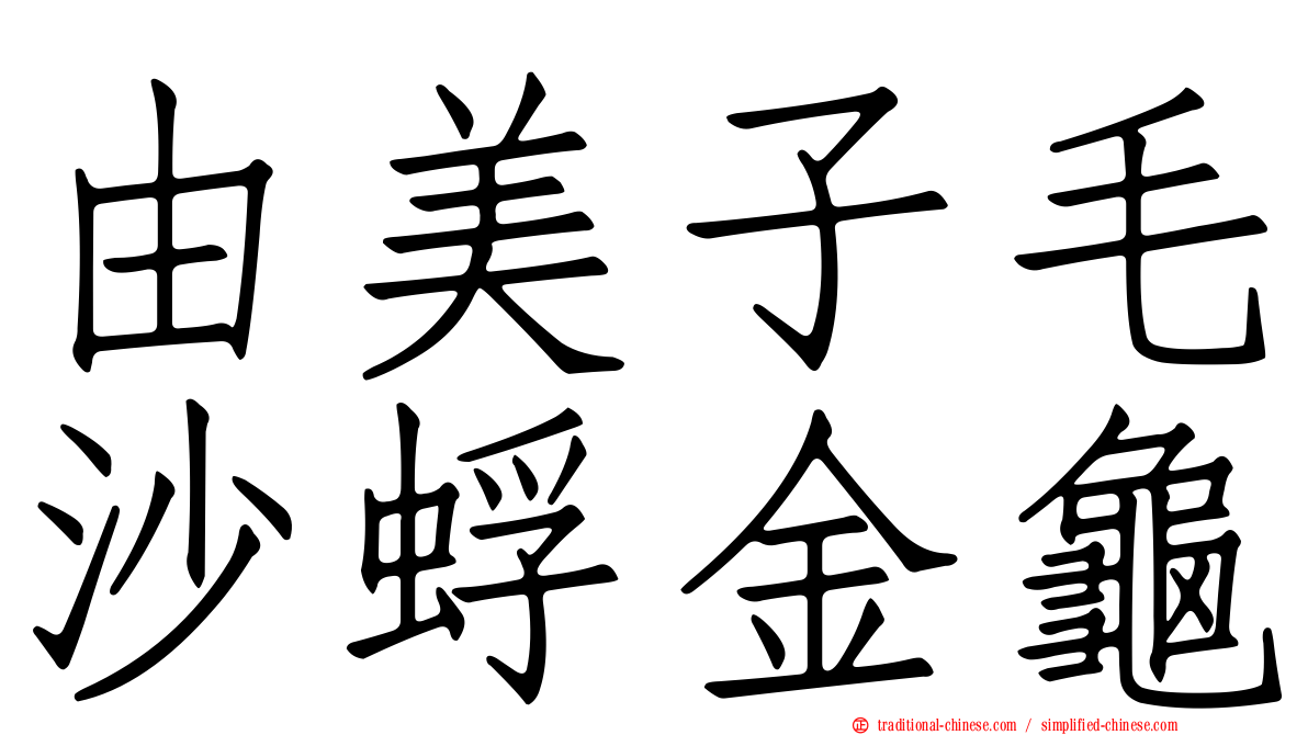 由美子毛沙蜉金龜