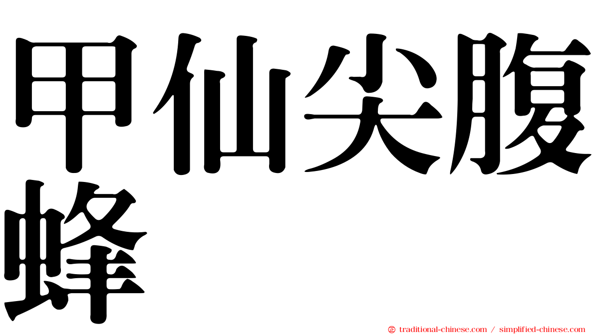 甲仙尖腹蜂