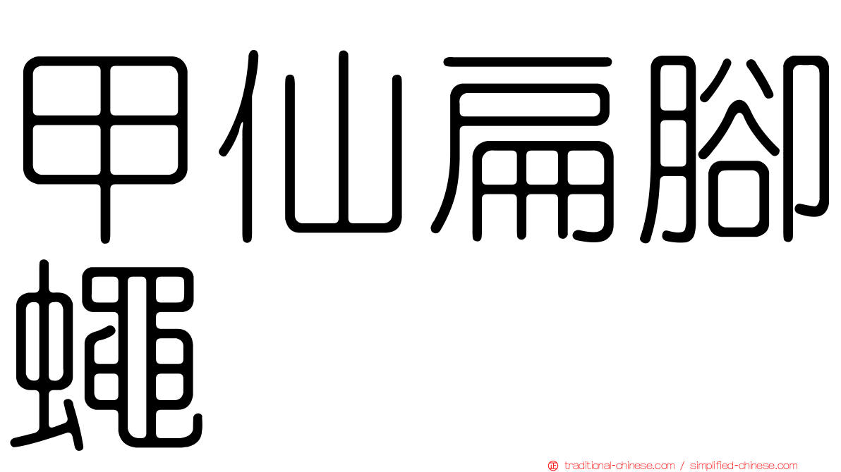 甲仙扁腳蠅