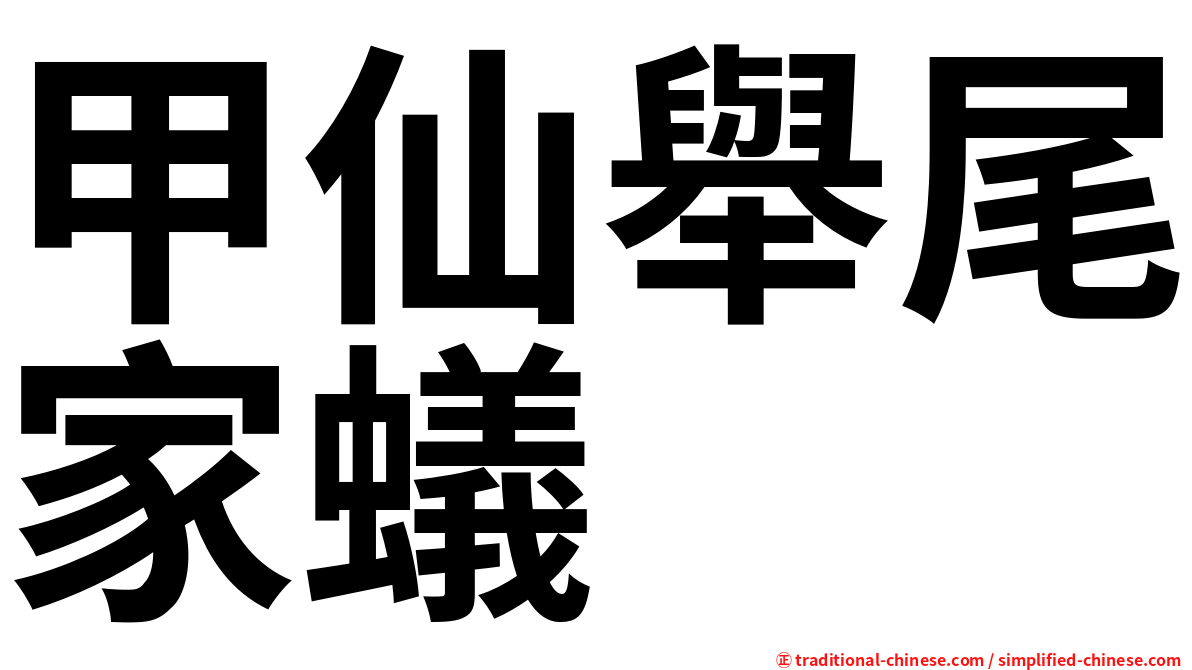 甲仙舉尾家蟻