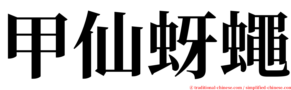 甲仙蚜蠅 serif font