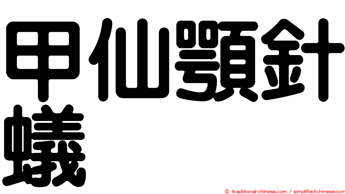 甲仙顎針蟻