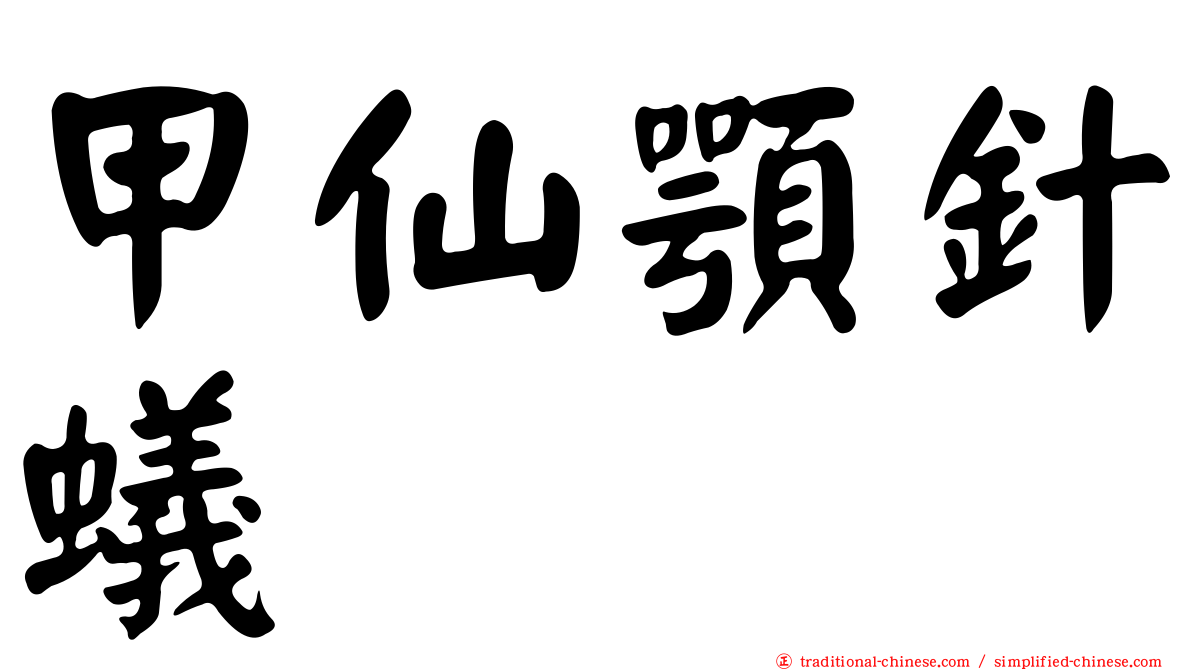 甲仙顎針蟻