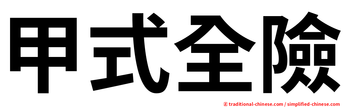 甲式全險