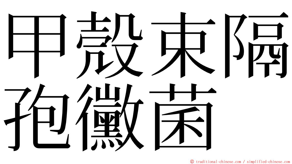 甲殼束隔孢黴菌 ming font