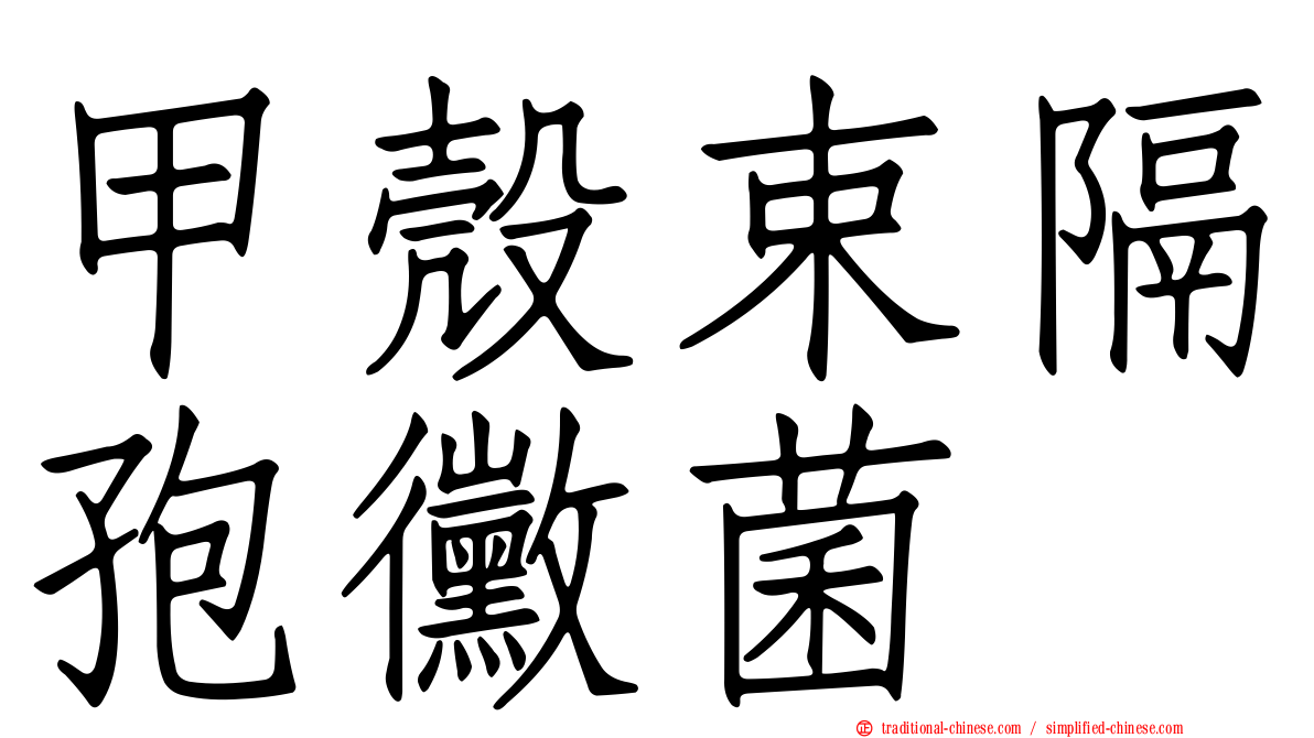 甲殼束隔孢黴菌