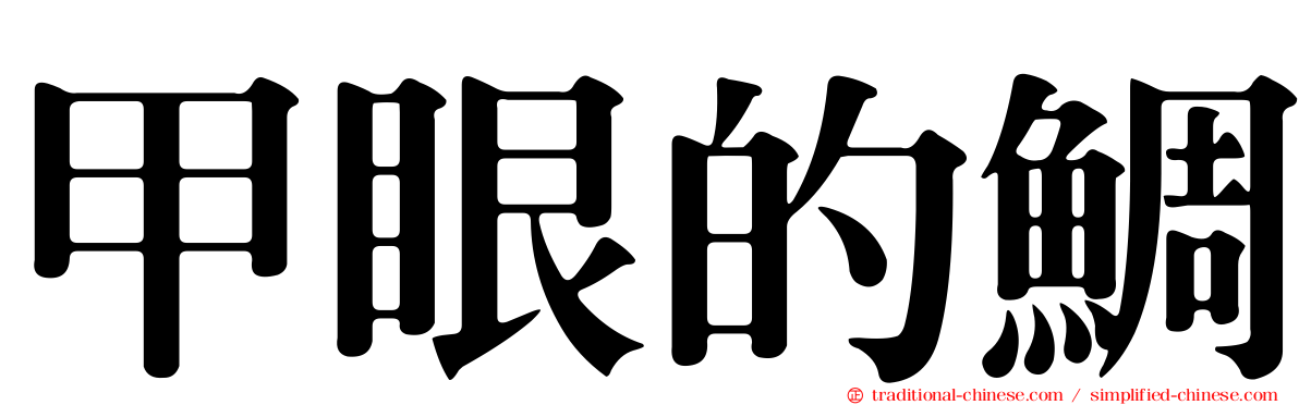 甲眼的鯛