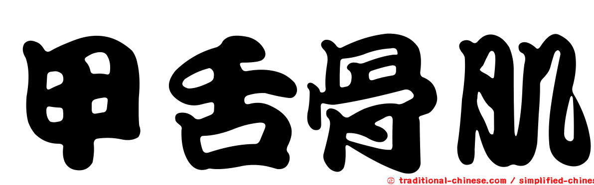 甲舌骨肌