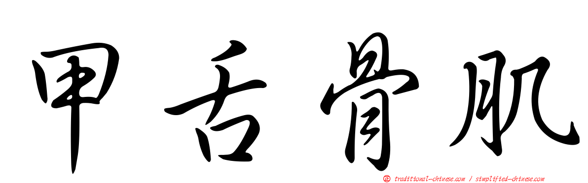 甲舌骨肌