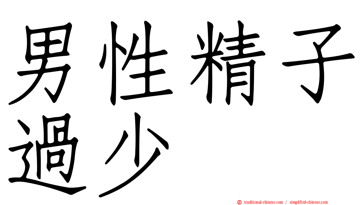 男性精子過少