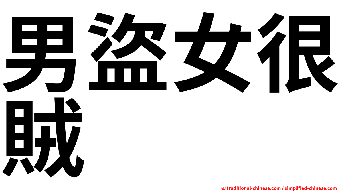 男盜女很賊