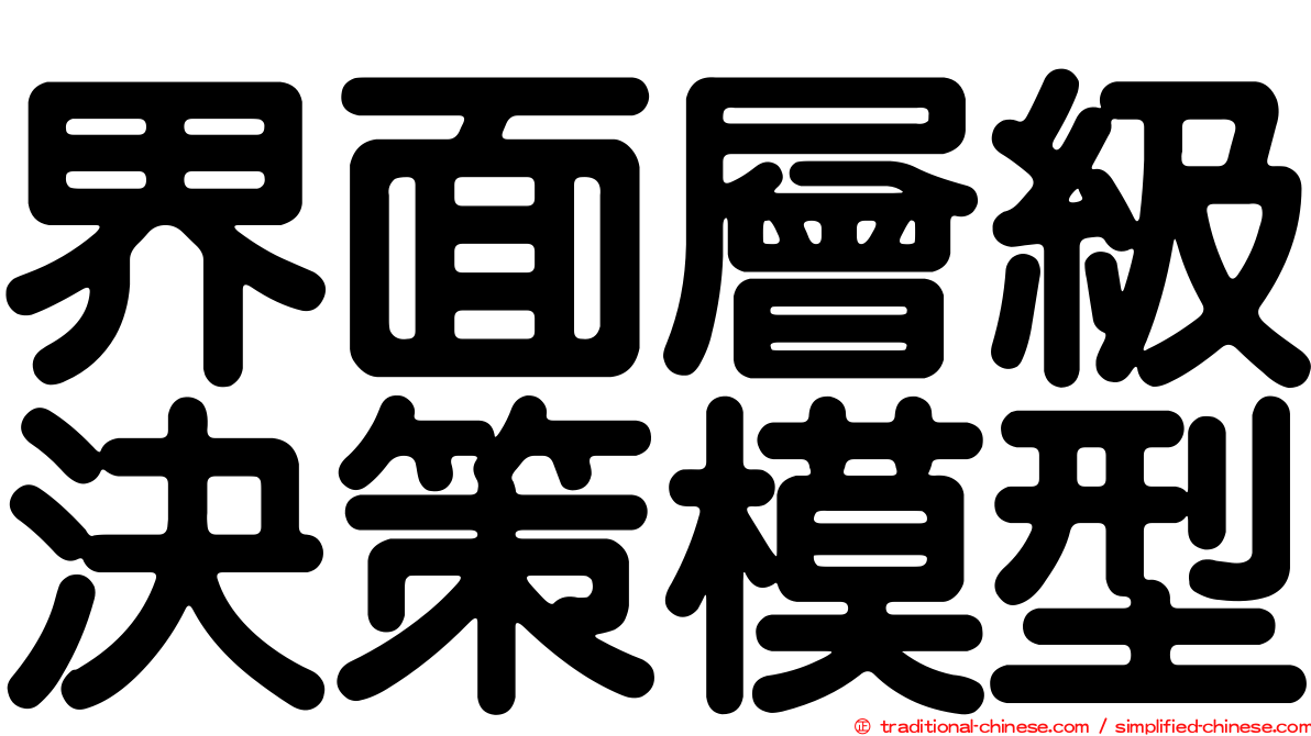界面層級決策模型