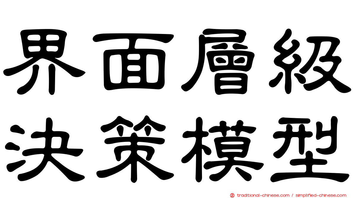 界面層級決策模型