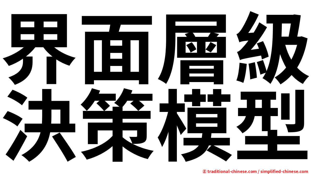 界面層級決策模型