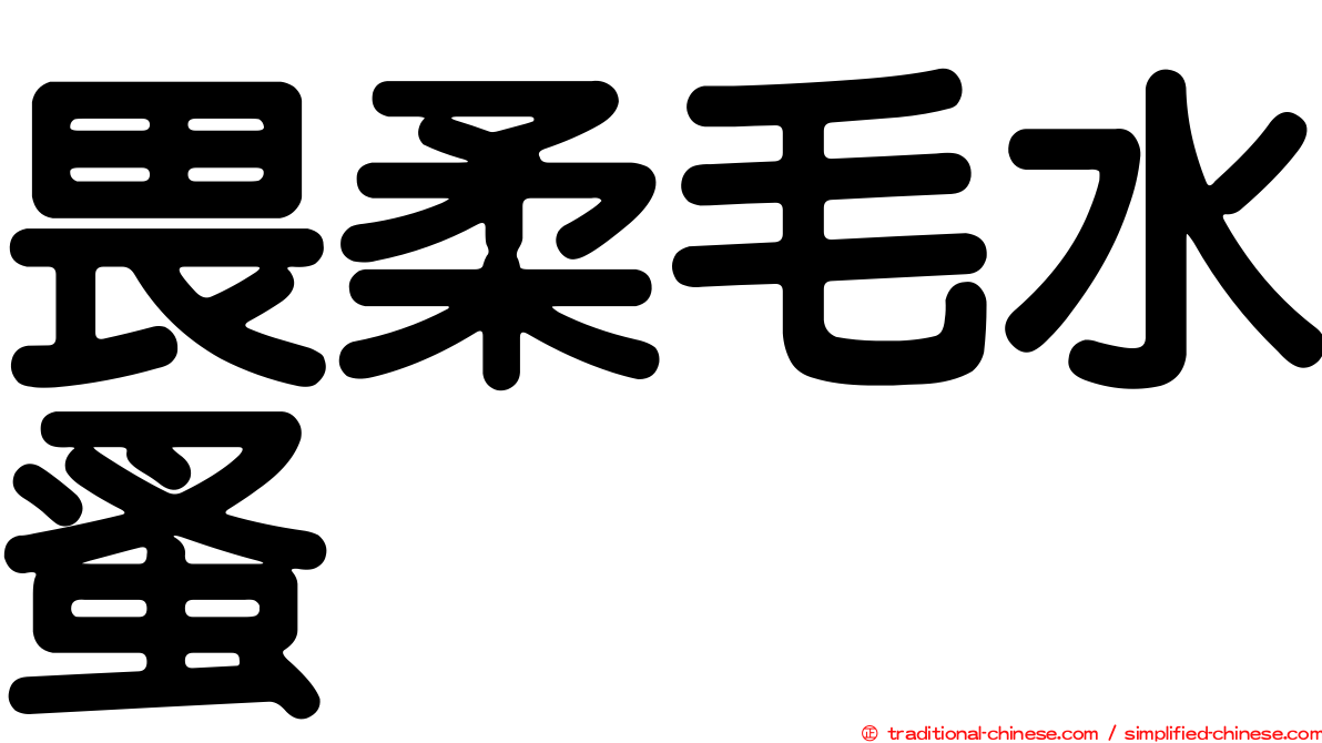 畏柔毛水蚤