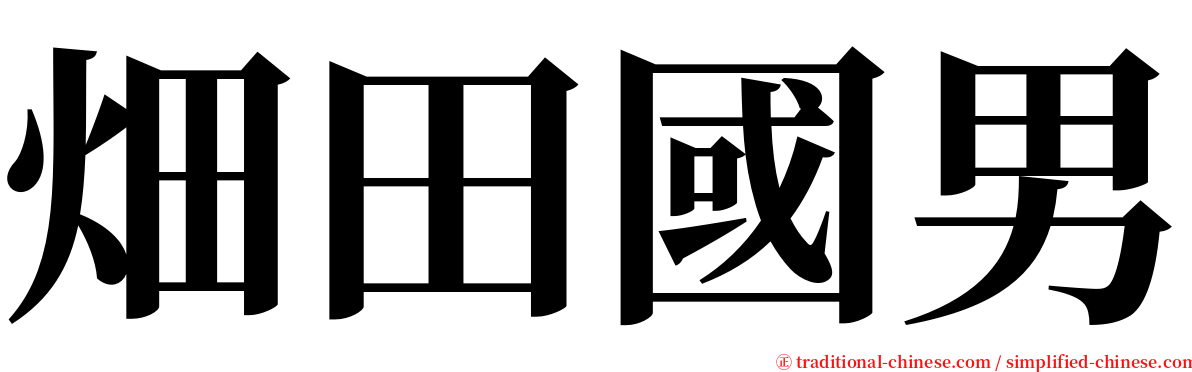 畑田國男 serif font