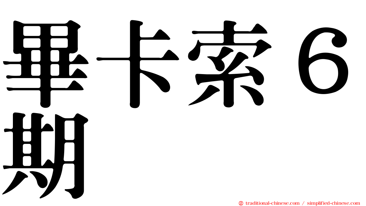畢卡索６期