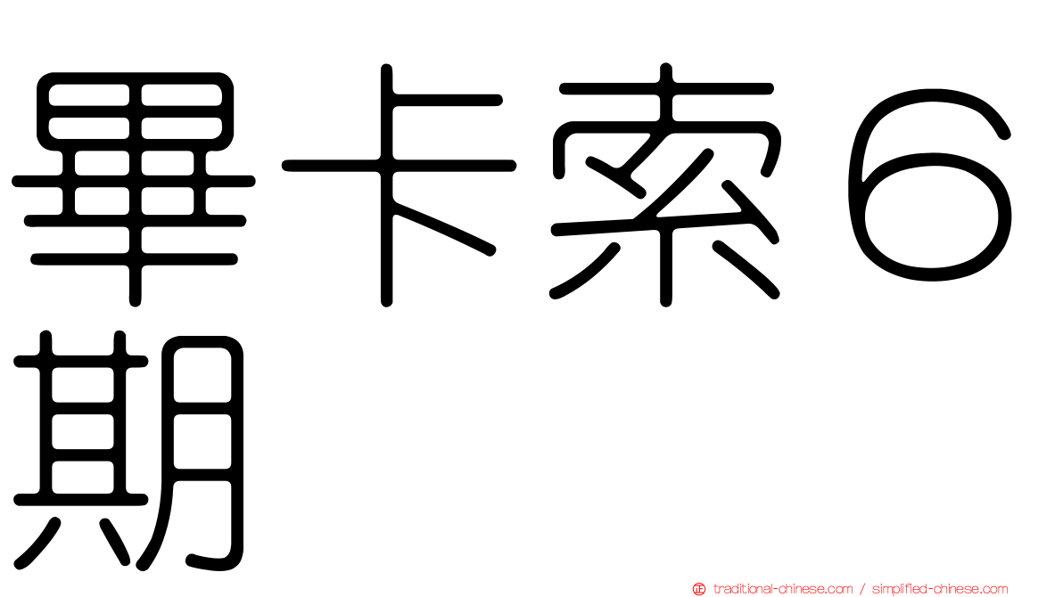 畢卡索６期