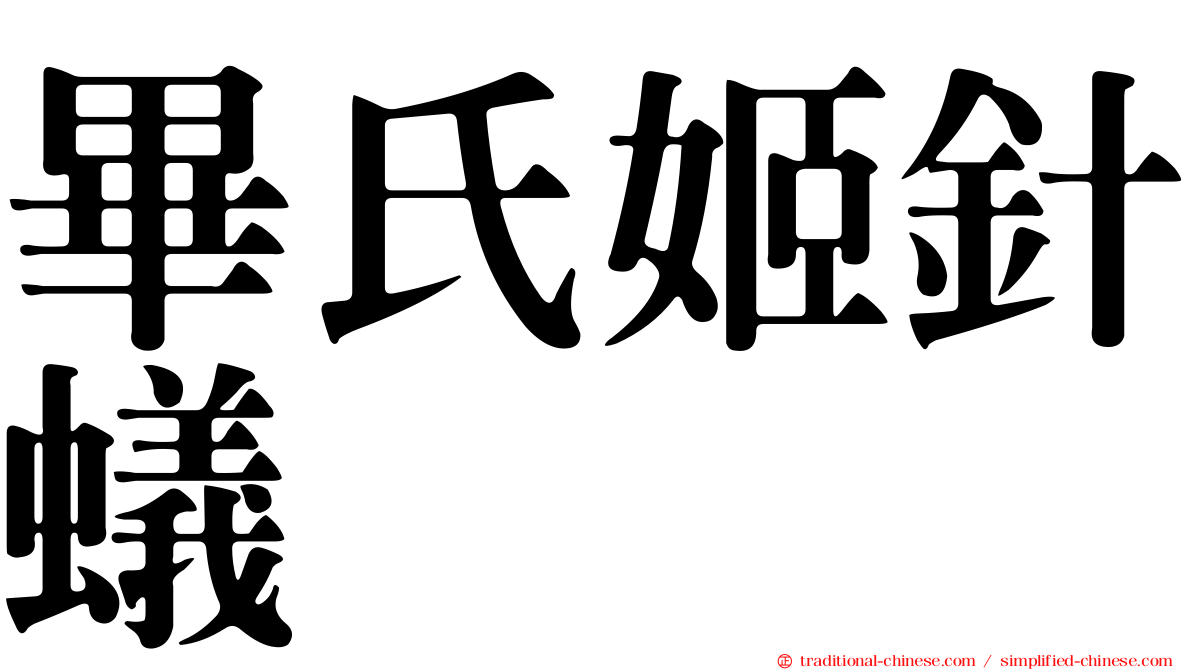 畢氏姬針蟻
